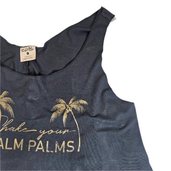 Salt Life Tank Top Shirt Womens XL Shake Your Palm Palms Sleeveless Beach Fun - Picture 5 of 6